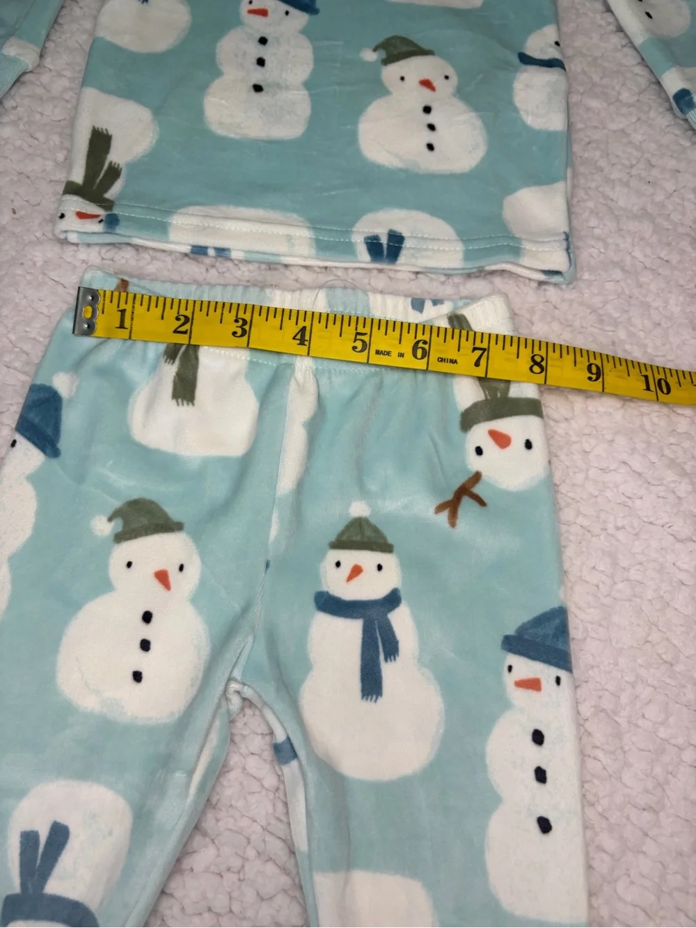 Kids Snowman Pajama Set - Light Blue 12Month